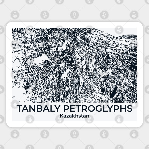 Tanbaly Petroglyphs - Kazakhstan Magnet by Lakeric